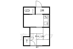 清風荘 8 2階1Kの間取り