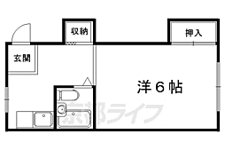 たつみ荘2号館 1Kの間取図画像