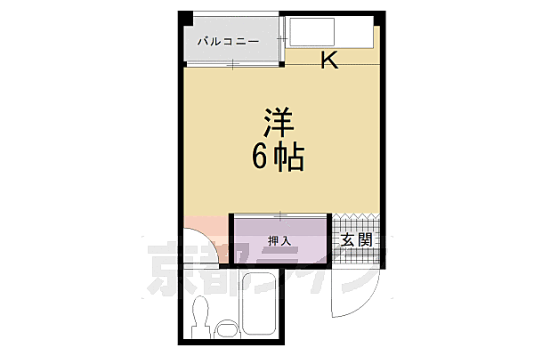 ドミトリー北斗 306｜京都府京都市東山区本町7丁目(賃貸マンション1K・3階・18.90㎡)の写真 その2