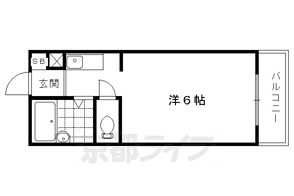 第三吉与門ハイツ 303｜京都府京都市左京区北白川下池田町(賃貸マンション1K・3階・16.47㎡)の写真 その2