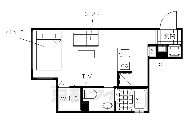 京都府京都市上京区今出川通寺町東入三芳町(賃貸マンション1R・2階・25.07㎡)の写真 その2