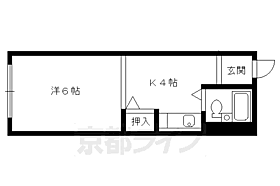 パインフィールド北白川I．II 102 ｜ 京都府京都市左京区北白川東平井町（賃貸マンション1K・1階・22.34㎡） その2