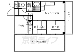 ウィステリア白川 503 ｜ 京都府京都市左京区一乗寺下り松町（賃貸マンション3LDK・5階・65.36㎡） その2