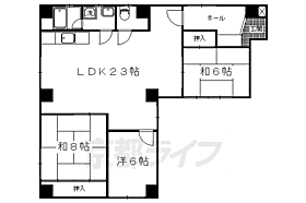 京都府京都市上京区広小路通寺町西入染殿町（賃貸マンション3LDK・1階・97.00㎡） その2