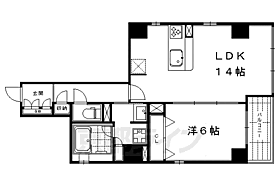 京都府京都市中京区西堀川通三条下る下八文字町（賃貸マンション1LDK・4階・50.42㎡） その2