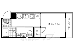 京都府京都市北区小山西大野町（賃貸マンション1K・4階・20.45㎡） その2