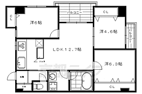 京都府京都市中京区丸太町通堀川下る七町目（賃貸マンション3LDK・2階・65.71㎡） その2