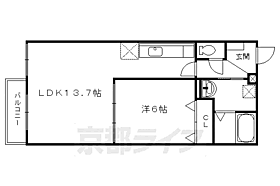 アンジェリック 202 ｜ 京都府京都市東山区鞘町通五条下る3丁目豊浦町（賃貸アパート1LDK・2階・47.17㎡） その2