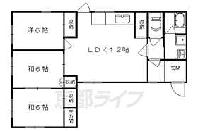 コーポ下鴨 101 ｜ 京都府京都市左京区下鴨宮崎町（賃貸アパート3LDK・1階・70.00㎡） その2