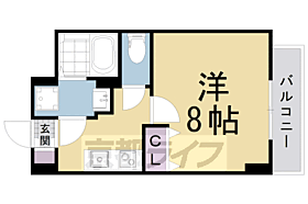 京都府京都市上京区下立売通大宮西入浮田町（賃貸マンション1K・2階・25.81㎡） その2