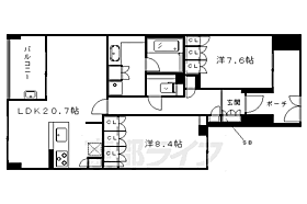 パークハウス京都岡崎　有楽荘 308 ｜ 京都府京都市左京区岡崎円勝寺町（賃貸マンション2LDK・3階・88.09㎡） その2