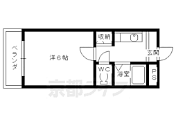 京福電気鉄道北野線 北野白梅町駅 徒歩1分の賃貸マンション 3階1Kの間取り