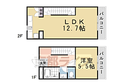 マナーハウス 1階1LDKの間取り