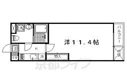 京阪本線 出町柳駅 徒歩8分の賃貸マンション 4階1Kの間取り