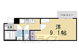 仮）左京区北白川西町計画 306 3階1Kの間取り