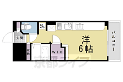 京福電気鉄道北野線 北野白梅町駅 徒歩15分の賃貸マンション 3階ワンルームの間取り