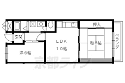 イヌイ星の子ハイツ 2LDKの間取図画像
