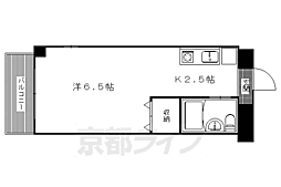 アブレスト岩倉 1Kの間取図画像