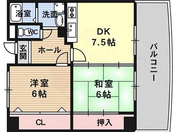 大阪府吹田市泉町３丁目(賃貸マンション2DK・2階・53.14㎡)の写真 その2