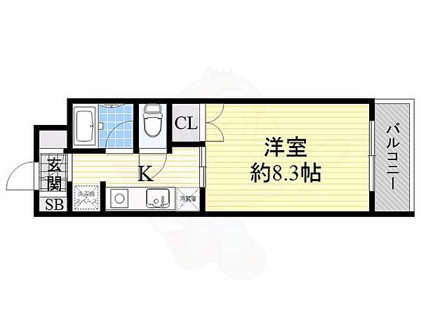 大阪府吹田市南金田２丁目(賃貸マンション1K・5階・25.00㎡)の写真 その2