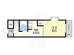 ポールハイツ 1Kの間取図画像