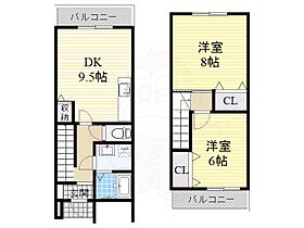 大阪府摂津市三島２丁目4番8号（賃貸アパート2DK・1階・57.96㎡） その2