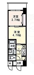 Osaka Metro御堂筋線 江坂駅 徒歩12分の賃貸マンション 9階2Kの間取り