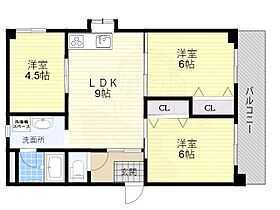 ナンノ第18号館  ｜ 大阪府摂津市鶴野１丁目5番9号（賃貸マンション3LDK・3階・49.09㎡） その2