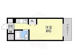 オラシオン山手 3階ワンルームの間取り