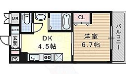 第15関根マンション 1DKの間取図画像