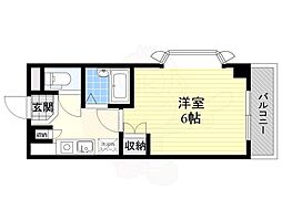 リバーサイド12番館 1Kの間取図画像