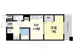 第17関根マンション 1DKの間取図画像