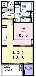 ラ・ルミエール 1LDKの間取図画像