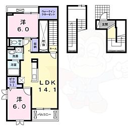 セレノ・アルバ 2LDKの間取図画像