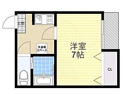 REBANGA江坂AP 1Kの間取図画像