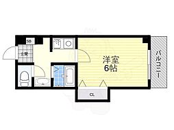 アーサー永井 1Kの間取図画像