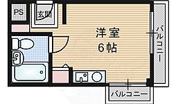 プライムプラザ五月ケ丘 ワンルームの間取図画像