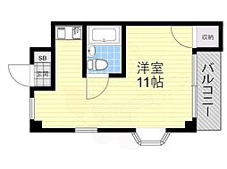 プロミネント相川 1Kの間取図画像