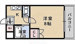 エルデコートあさひが丘 1Kの間取図画像