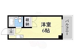 千里セピアテラス ワンルームの間取図画像