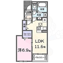 鳥飼下2丁目アパート(028079301) 1LDKの間取図画像