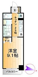 フォーシーズン開成山公園 1Kの間取図画像