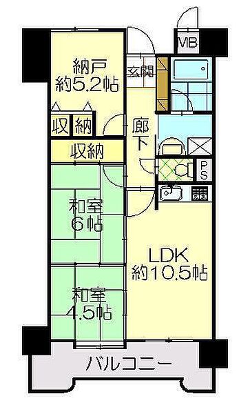 ライオンズガーデン中央通　1102 1102｜秋田県秋田市中通3丁目(賃貸マンション2SLDK・11階・64.04㎡)の写真 その2