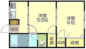 フェアハウスコマツ 105 ｜ 秋田県秋田市八橋田五郎1丁目（賃貸アパート2K・1階・32.17㎡） その2