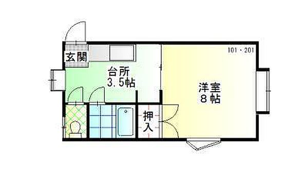 メープルランドＫ1 101｜秋田県秋田市広面字土手下(賃貸アパート1K・1階・26.50㎡)の写真 その2