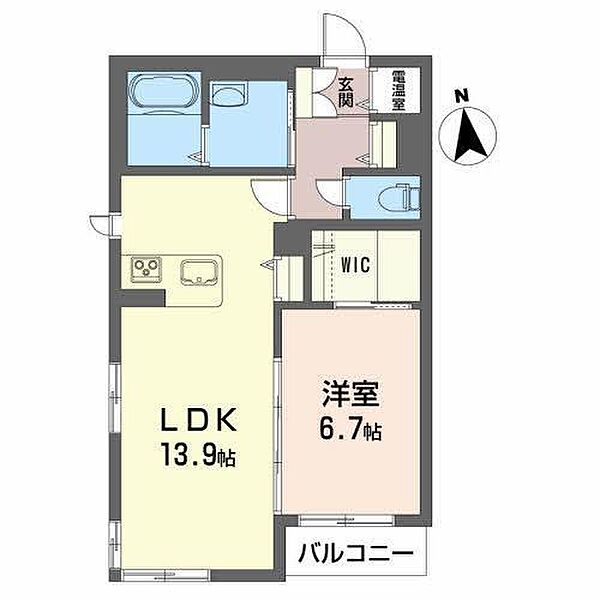 ニューハウン保戸野 106｜秋田県秋田市保戸野鉄砲町(賃貸マンション1LDK・1階・52.98㎡)の写真 その2