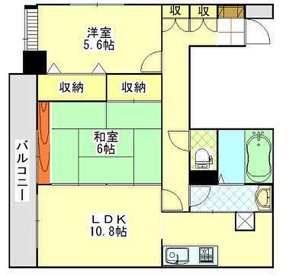 サンハロー秋田駅前 801｜秋田県秋田市中通4丁目(賃貸マンション2LDK・8階・59.62㎡)の写真 その2