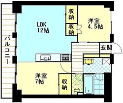 日興ロイヤルマンション 411 ｜ 秋田県秋田市中通6丁目（賃貸マンション2LDK・4階・63.51㎡） その2