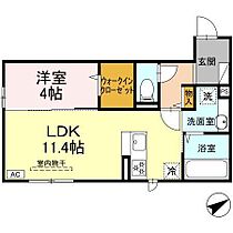 トリシア刈穂橋 203 ｜ 秋田県秋田市楢山登町（賃貸アパート1LDK・2階・41.01㎡） その2