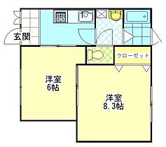 グリーンハイツ天王A 8 ｜ 秋田県潟上市天王字棒沼台（賃貸アパート2K・2階・34.78㎡） その2